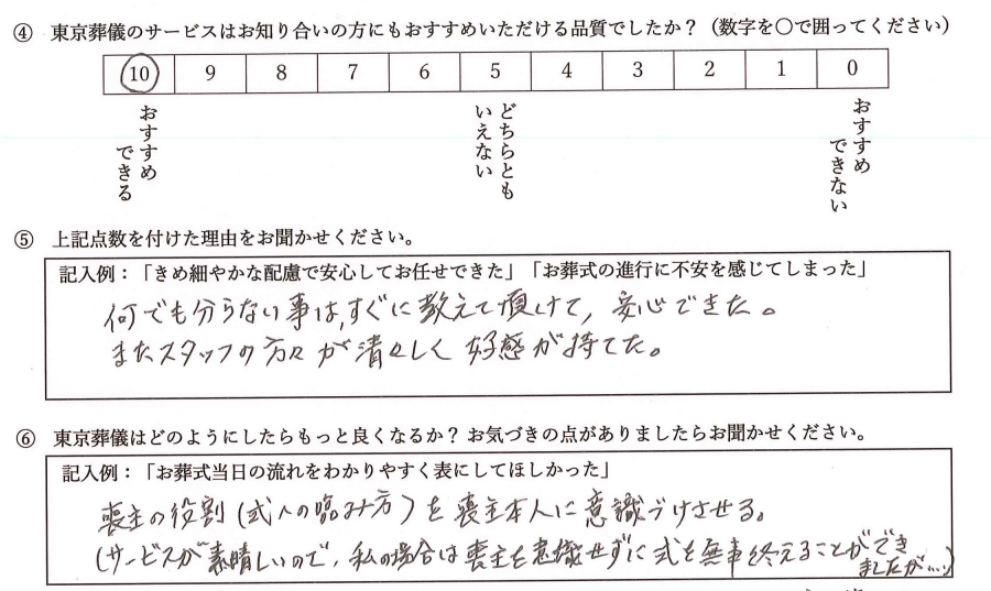 つちや家様アンケート